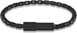 Calvin Klein Zwart geplateerde stalen armband met rechthoekige schakels