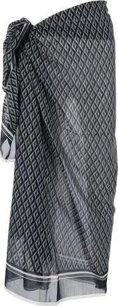 Tom Ford Asymmetrische Rhombus Pareo - Heren - Strandmode - Zwart - ONE Size - Katoen - Badmode