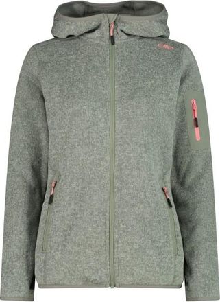 F.lli Campagnolo Jacket Fix Hood Jacquard Knitted 3H19826 Fleecejacke f&uuml;r Damen | grau/oliv