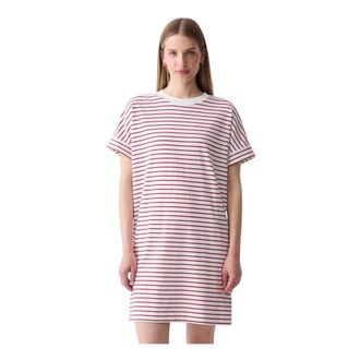 Marc O'Polo Mini T-shirt Jurk - Dames - Korte kleedjes - Veelkleurig - XS - Katoen - Kleedjes