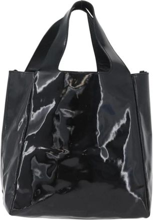 Prada Pre-owned Handbags, female, Black, Size: ONE SIZE Pre-owned Vintage Patent Leather Tote Bag