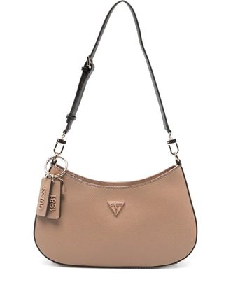Guess Co Noelle logo-plaque shoulder bag - women - Polyurethane/Polyester - One Size - Brown