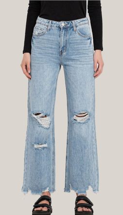 Flying Monkey 90s Vintage Super High Rise Flare Jeans In Redeem