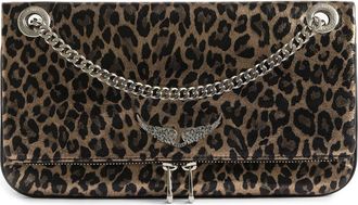 Zadig&Voltaire Rock II Metallic Leather Shoulder Bag in Silver at Nordstrom