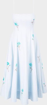 Staud Wylie Floral Paneled Midi Dress