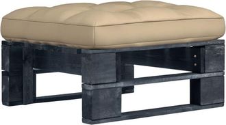 vidaXL Otomana De Jard&iacute;n De Palets Madera De Pino Impregnada Negro Vidaxl