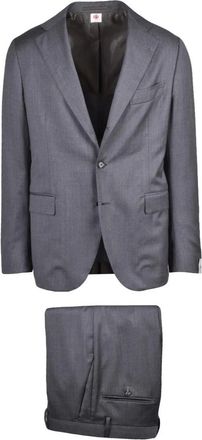 LUIGI BORRELLI NAPOLI Kostuums, Heren, Grijs, 4Xl, Wol, Giacca Stondata Suit
