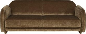 Maisons du monde Sof&aacute; de 3/4 plazas de terciopelo verde caqui efecto envejecido