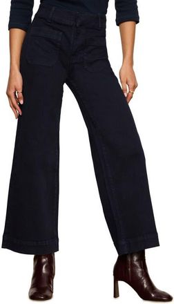 Sanctuary Chelsea Patch Pocket Wide Leg Jeans in Navy Blazer Blue at Nordstrom, Size 33
