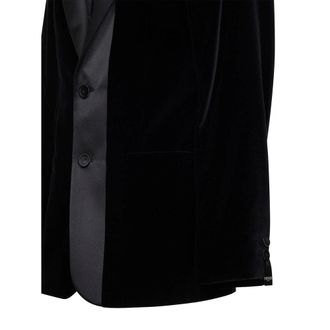 Fendi Silk-Blend Dinner Blazer with Satin Lapels Blazer - Black