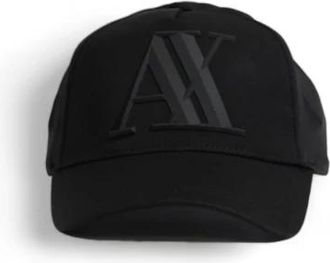 A|X Armani Exchange Logo Cap - Heren - Petten - Zwart - ONE Size - Polyester - Accessoires