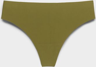 Miiyu Womens Stretch laser-cut high-waist thong Recycled nylon