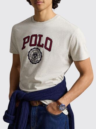 Polo Ralph Lauren T-shirt girocollo in cotone con logo a contrasto