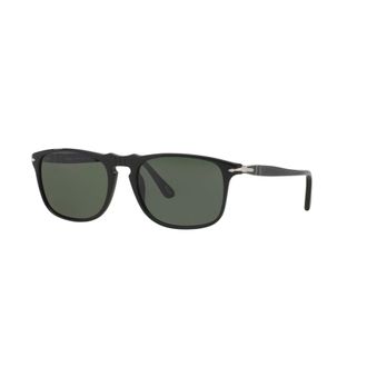 Persol Sunglasses, male, Black, 54 MM, Black/Green Sunglasses