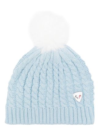 Rossignol Kitsi cable-knit beanie - women - Polyester/Acrylic/Polyester/Metallic Fibre - One Size - Blue