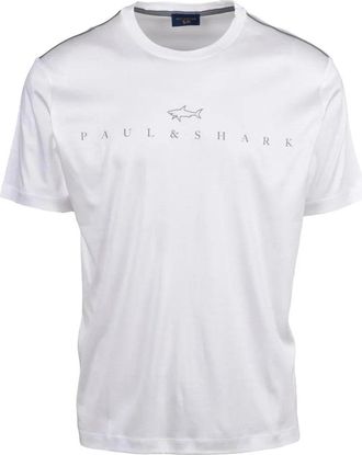 Paul & Shark White Cotton Lyocell T-shirt