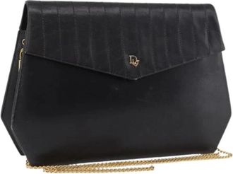 Dior Pre-owned Small Leather Shoulder Bag - Dames - Vintage Clutch - Zwart - ONE Size - Vintage