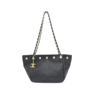 Chanel Pre-owned Lamslederen Schoudertas - Dames - Pre-owned - Zwart - Maat: ONE Size Leer