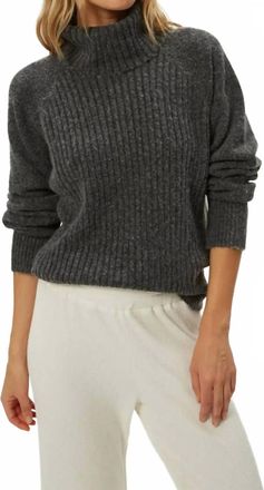 Michael Stars Storm Turtleneck Pullover In Charcoal