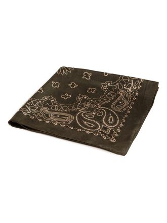 Golden Goose paisley-print silk scarf - Green
