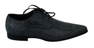 Dolce & Gabbana Blauwe Python Leren Slangenhuid Schoenen