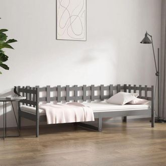 vidaXL vidaXL Dormeuse Grigia 90x200 cm in Legno Massello di Pino