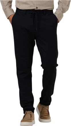 Dstrezzed Donkerblauwe Tapered Jogger Broek - Heren - Slim Fit Broeken - Blauw - W34 L32 - Broeken