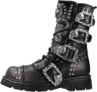New Rock Comfort Veterschoenen - Dames - Veterlaarzen - Zwart - 37 EU - Schoenen