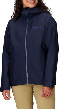 Marmot Minimalist Pertex Waterproof Hooded Jacket in Arctic Navy at Nordstrom, Size X-Small