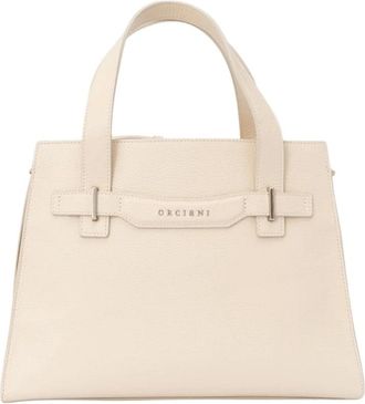 Orciani Posh Shopper - Dames - Tassen - Wit - Maat: ONE Size Leer