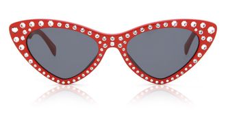 Moschino MOS006/S/STR C9A/IR Womens Sunglasses Red Size 52