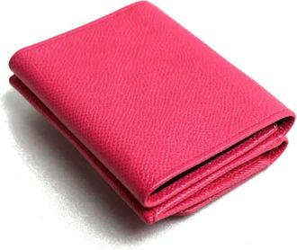 Bulgari Pre-owned Wallets, female, Pink, Size: ONE SIZE Pre-owned Vintage Leather Wallet