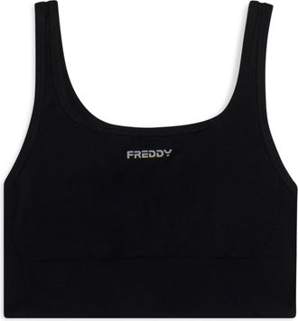 Freddy Top sportivo seamless supporto medio con inserti a costine