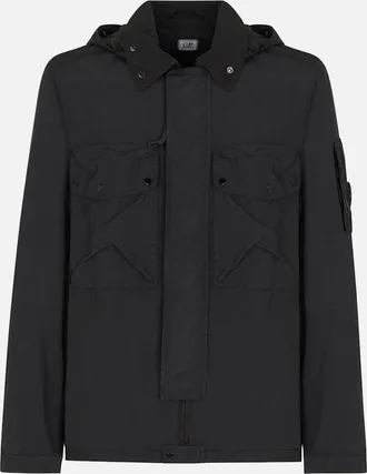 C.P. Company Mens Flatt Nylon Overshirt Black - Size: 44/Regular