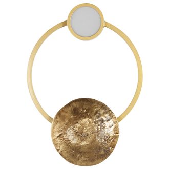 Beliani Beliani - L&aacute;mpara De Pared Led De Metal Dorado Colgante Aplique Anillo Recibidor Ponuga