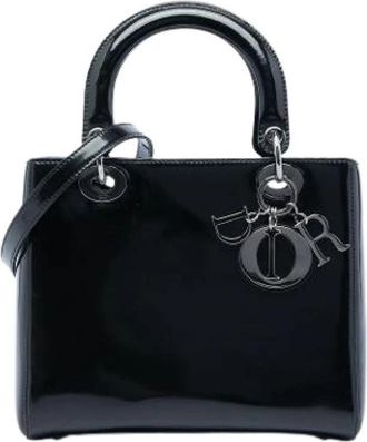 Dior Pre-owned Lady Dior - Dames - Vintage Handtas - Zwart - ONE Size - Leer - Vintage