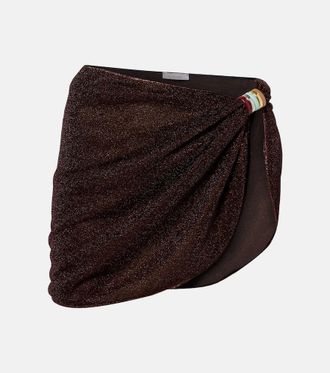 Os&eacute;ree Lumiere ring-detail beach cover-up