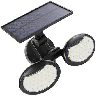 OEM Foco Exterior De Doble Cabezal Con 56 Led Y Sensor De Movimiento - Iluminaci&oacute;n De Seguridad Con Energ&iacute;a Solar, Ideal Para Entradas, Patios, Jardines, 