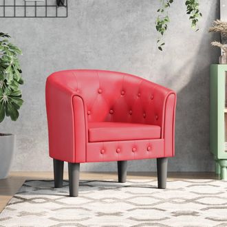 vidaXL Poltroncina A Pozzetto Rossa In Similpelle - Vidaxl