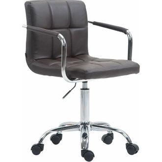 Clp Sedia da ufficio Lucy V2 in similpelle marrone