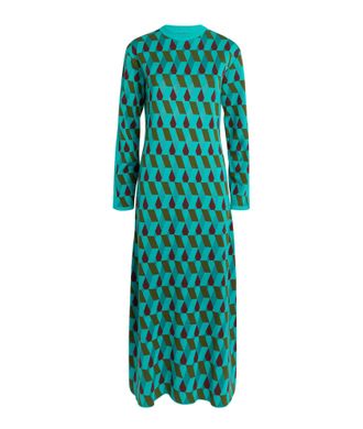 La DoubleJ La DoubleJ Diamond-Pattern Midi Dress Size S
