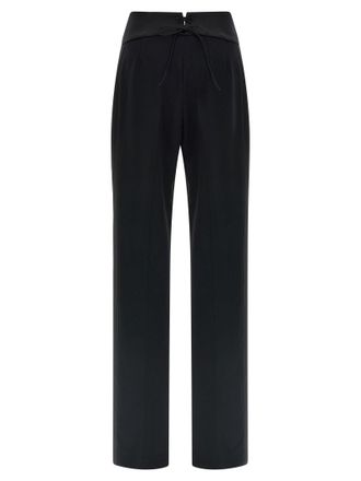 Ermanno Scervino High-Waisted Tuxedo Trousers - Black