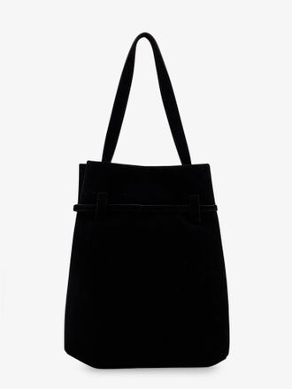 Manu Atelier Womens Tote Bag Du Jour Suede Black Shoulder