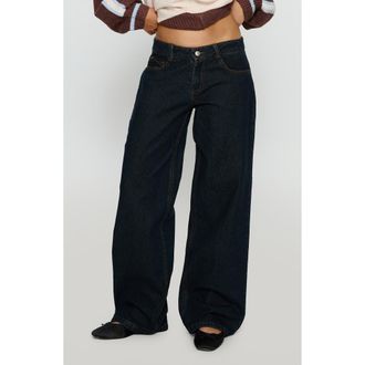Princess Polly Korinne Low Rise Bootcut Jeans in Indigo at Nordstrom, Size 12