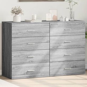 vidaXL Aparadores 2 Uds Madera De Ingenier&iacute;a Gris Sonoma 60x39x80 Cm Vidaxl