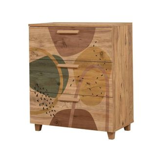 Dmora Cajonera Sabik, C&oacute;moda Multiusos, C&oacute;moda De Dormitorio, Gabinete Con Cajones, 80x43h95 Cm, Roble, Con Embalaje Reforzado - Dmora