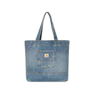Carhartt Work in Progress Paint-splatter Denim Tote Bag