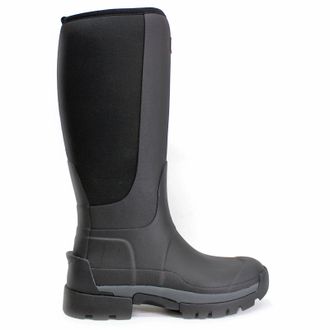 Hunter Field Balmoral Hybrid Tall Synthetic Textile Womens Calf Length Boots - Black - Size:UK 7