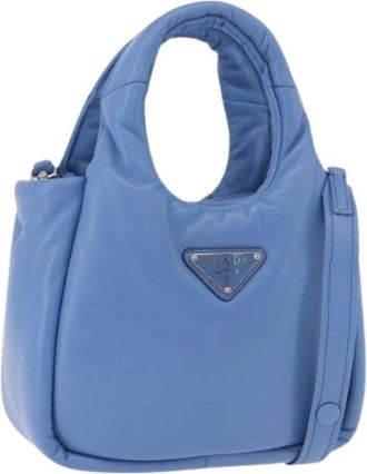 Prada Pre-owned Mini Bag - Dames - Vintage Mini Tas - Blauw - ONE Size - Leer - Vintage