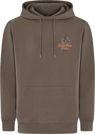 Dr&ocirc;le de Monsieur Grand Hotel Bruine Hoodie - Heren - Hoodies - Bruin - L - Hoodies & sweatvesten